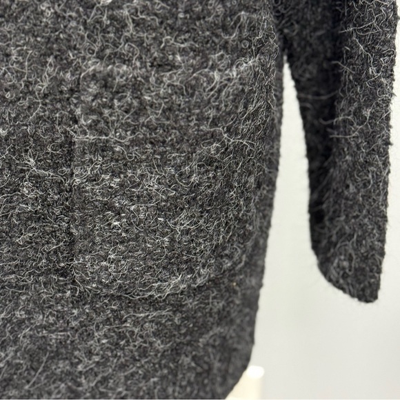 ANTHROPOLOGIE x LOOK BY M One Size O/S Wool Blend Longline Hooded Cardigan Black - Picture 9 of 9